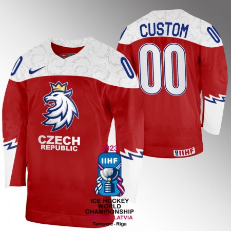 Česká republika Dresy Personalizované IIHF World Championship 2023 Červené - Pánské